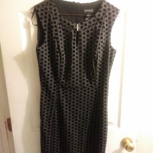 Black & Gray polka dot dress
